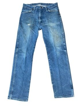 Wrangler 13MWZ USA Made Western Denim Jeans 34x34 Vintage Wash